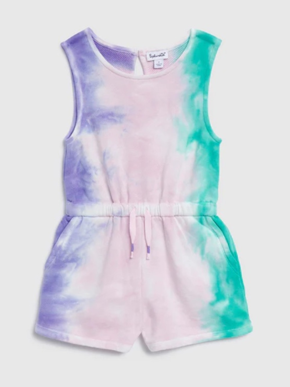 Splendid Toddler Snow Cone Tie-Dye Romper in Pink, Purple & Teal size 4